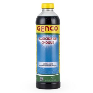 ALGICIDA CHOQUE 1L - ELIMINA ALGAS PISCINA VERDE - GENCO