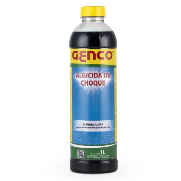 ALGICIDA CHOQUE 1L - ELIMINA ALGAS PISCINA VERDE - GENCO